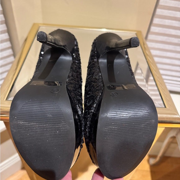 5 inch  Black Sequin High Heels - Picture 5 of 5